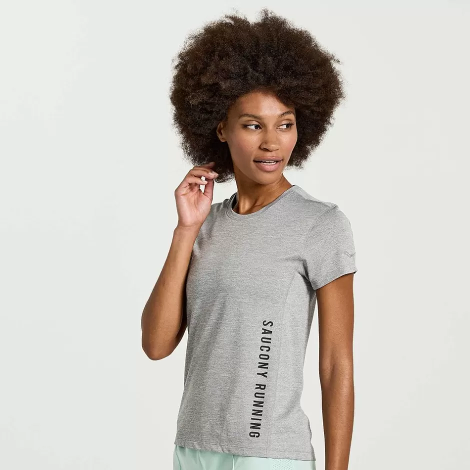 Damen Stopwatch Graphic Short Sleeve | Saucony New