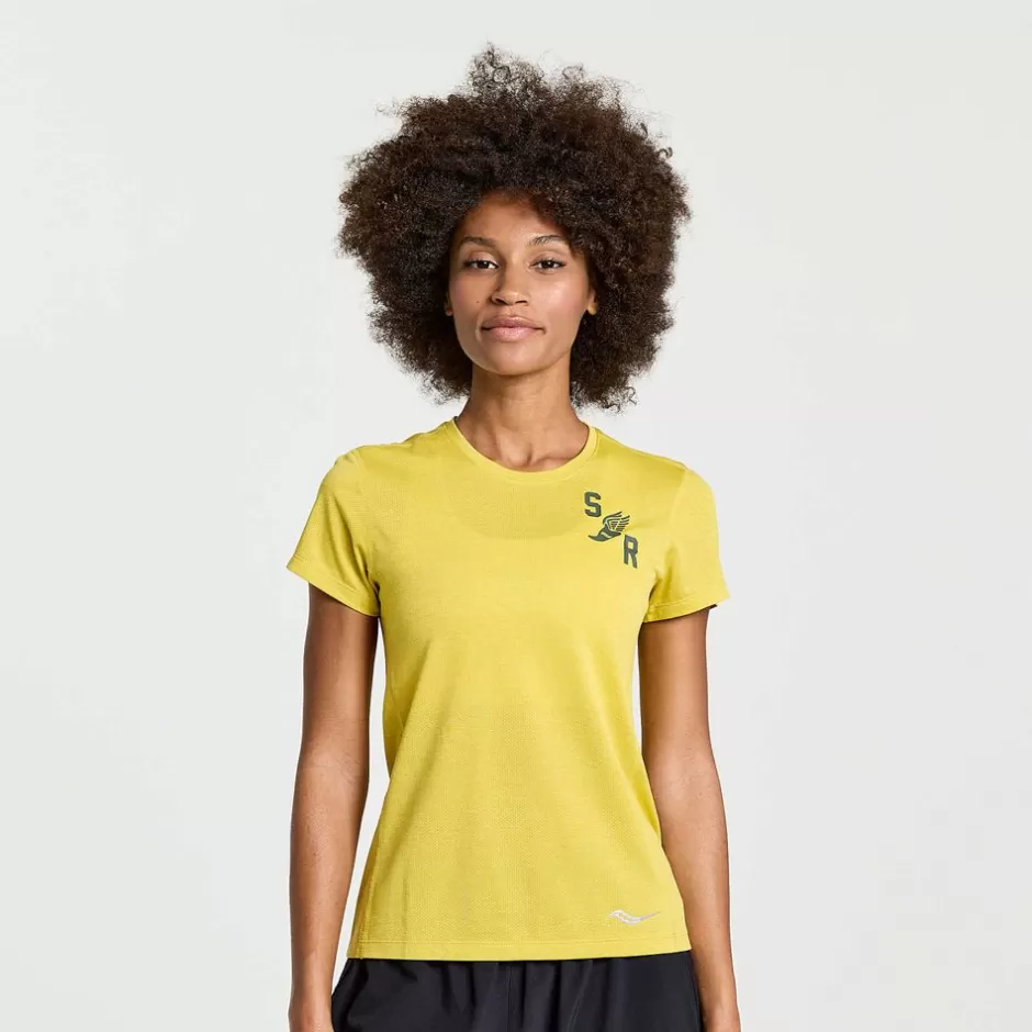 Damen Stopwatch Graphic Short Sleeve | Saucony New